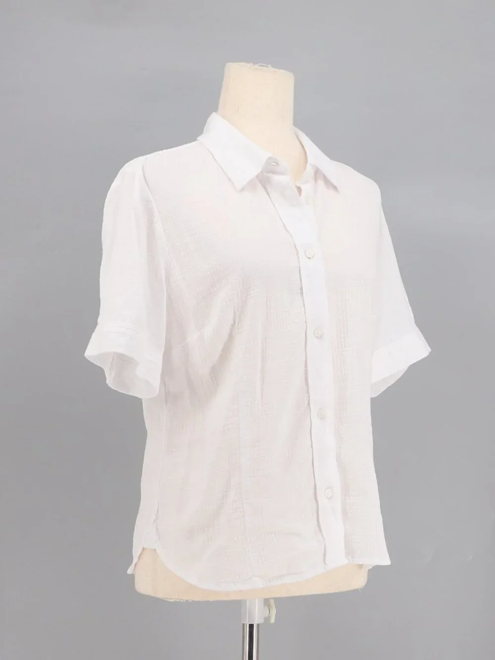 J. CREW Slim Fit Button Up in Cotton Gauze White Size 10